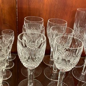 Waterford Colleen White Wine Tall Glasses Set Of 6